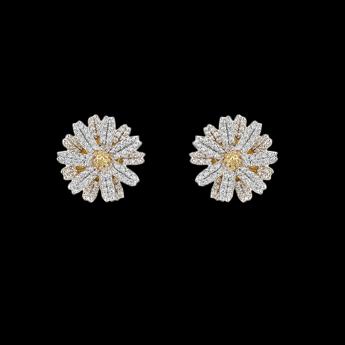 Citrine Daisy Drop Earrings, Earring, Anabela Chan Joaillerie - Fine jewelry with laboratory grown and created gemstones hand-crafted in the United Kingdom. Anabela Chan Joaillerie is the first fine jewellery brand in the world to champion laboratory-grown and created gemstones with high jewellery design, artisanal craftsmanship and a focus on ethical and sustainable innovations.